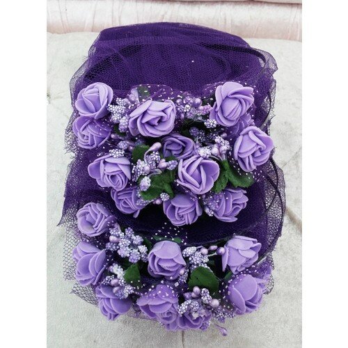 Hyna-女性のための家の装飾のための紫色の弓,10個の花の花びら,結婚式のための,シンプルなヘナの夜のための,2021