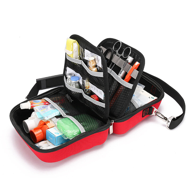 Kit de primeros auxilios para el hogar, bolso de hombro impermeable para acampar en coche, accesorios médicos multifuncionales para exteriores