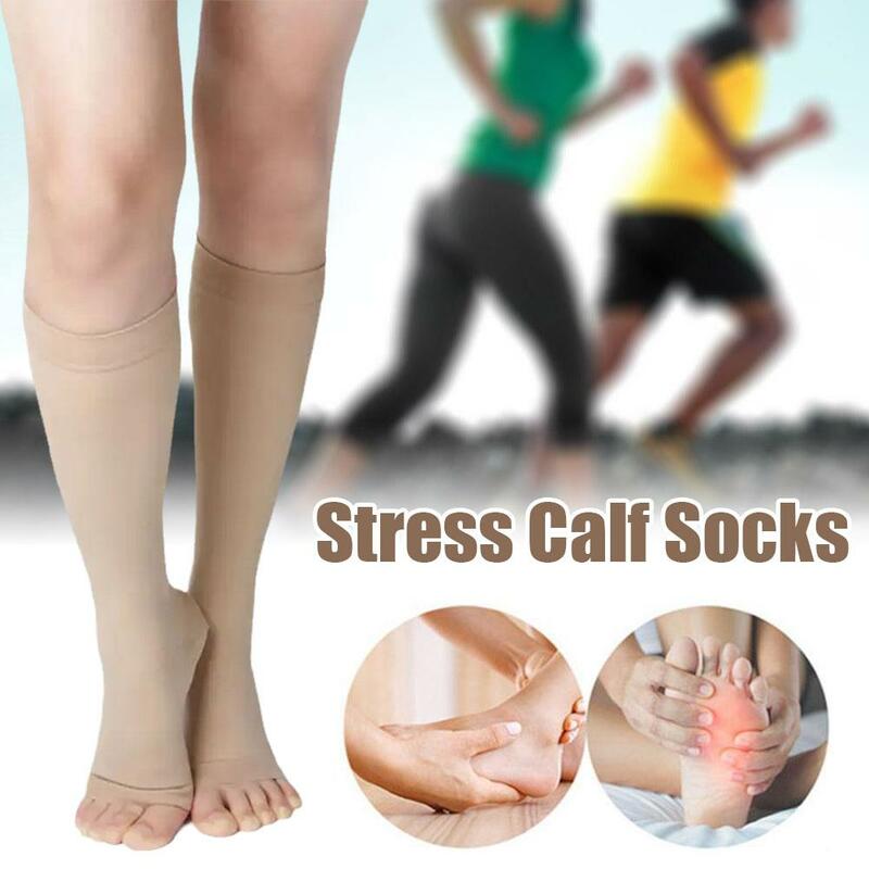 Secondary Pressure Socks Calf Socks Sports Shaping Support Sox Knee Fashion Women Leg Socks New 2023 Toe Open Socks K0X5