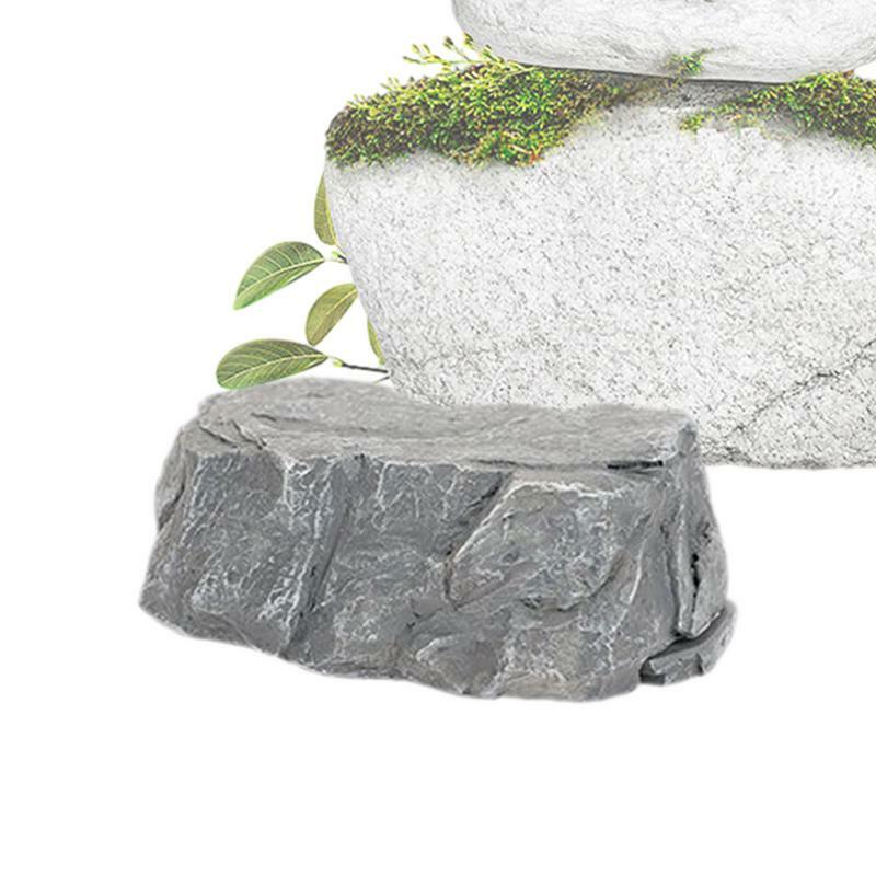 Rockowy Hider z fałszywego pomnika ogrodowego z żółwia kamiennego zapasuje kamienie do ozdoby ogrodowe kluczowego z żywicą do ukrywania kluczy