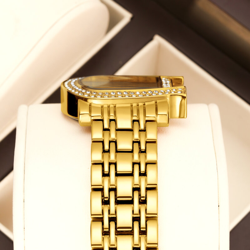 Лидер продаж, бренд YaLaLuSi, женские часы, золото, кристаллы, бриллианты, роскошная коробка, съемник часов, ионное золотое покрытие