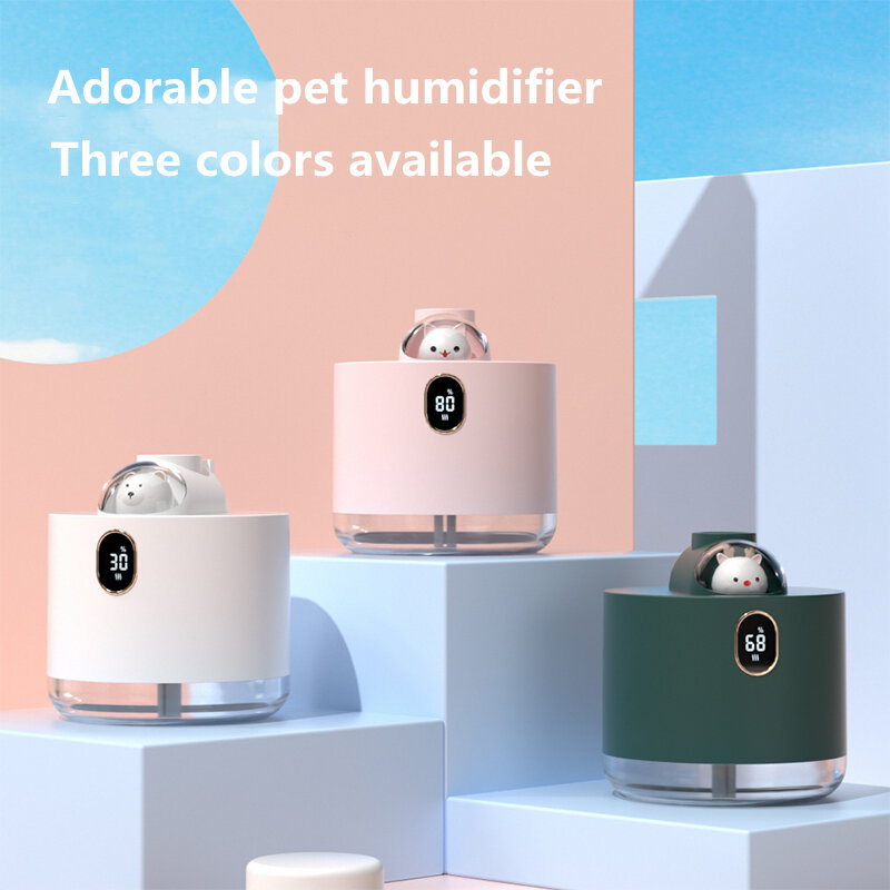 Xiaomi-Lovely Pet Air Humidificador, Névoa Carregável, Luz LED, Difusor Ultrassônico de Aroma Doméstico, 2000mAh, 500ml