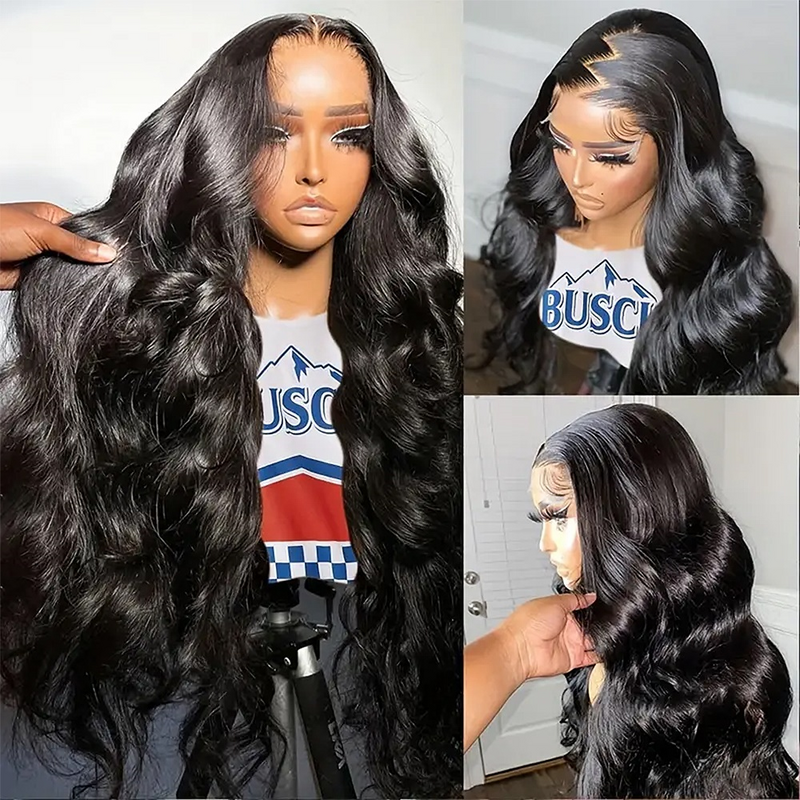 Perruque Lace Front Wig Body Wave brésilienne naturelle, cheveux humains, sans colle, 13x6 HD, 13x4, pour femmes