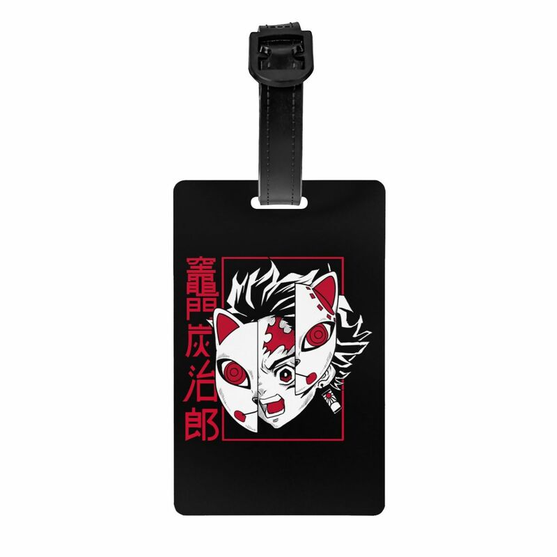 Demon Slayer Kimetsu No Yaiba Luggage Tag Custom Kamado Tanjirou Baggage Tags Privacy Cover Name ID Card