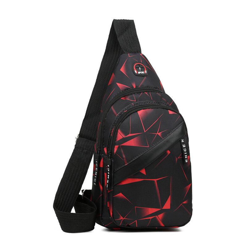 Men's Chest Bags Multifunctional Messenger Handbag Waterproof Oxford Cloth Casual Sports Travel Outdoor Crossbody Shoulder Bags