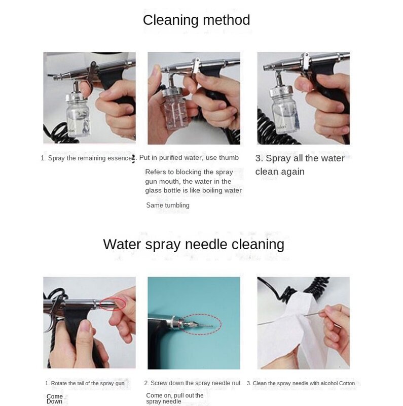 Universal Small Bubble Oxygen Injection Instrument Accessories Skin Care Spray Gun Beauty Water Oxygen Instrument Spray