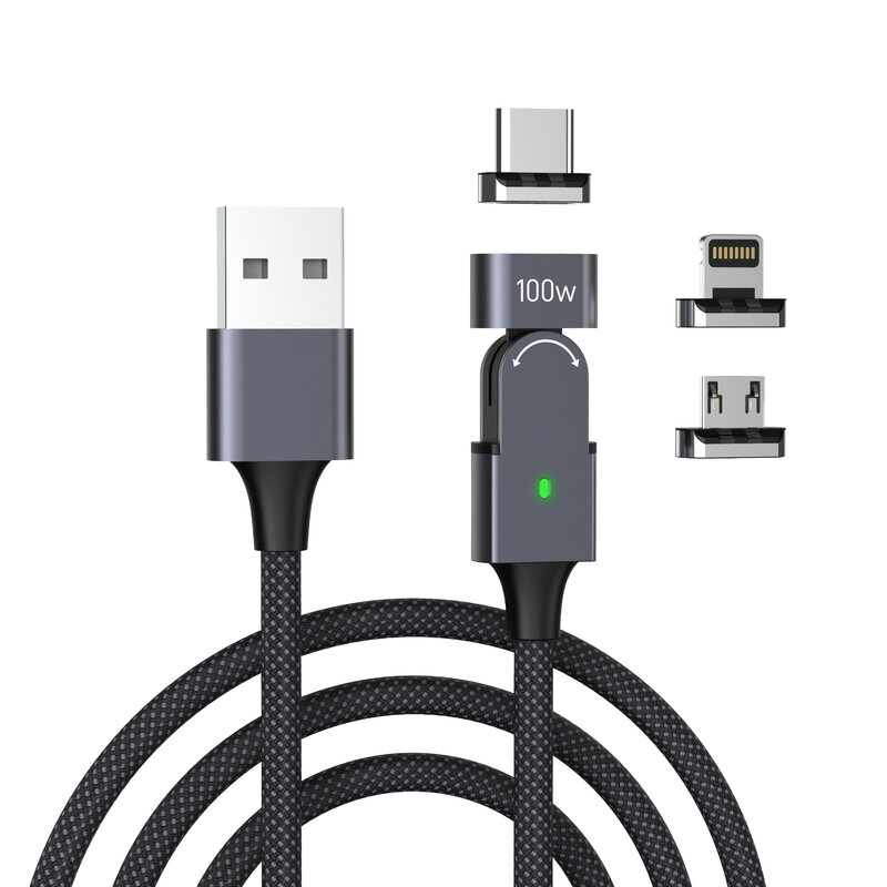 2M 3M Long Fast Data Magnetic Charging Cable 180 Degree Fast Charging Magnetic 2M 3M Charging Cable Magnetic Long Charging Cable