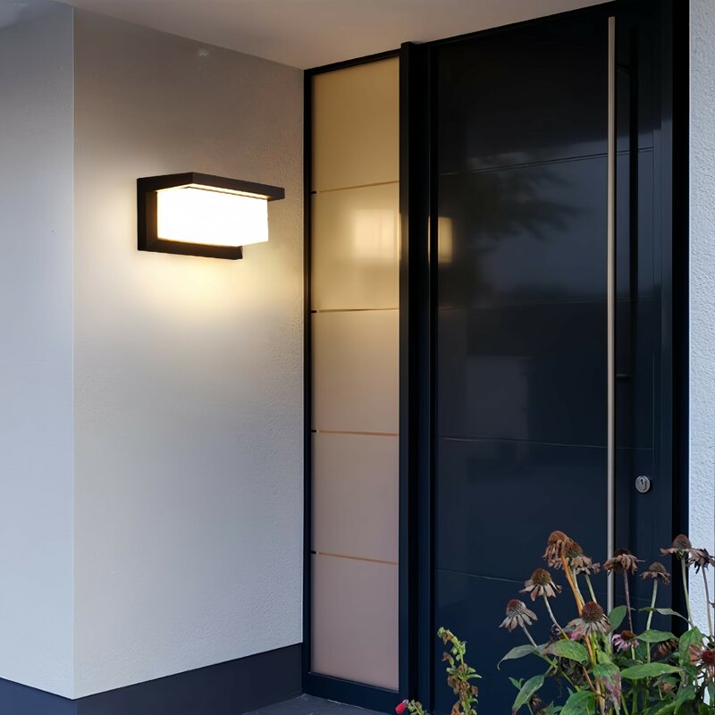 Luces LED de exterior impermeables IP65, lámpara de pared exterior, AC85-265V, Sensor de movimiento, iluminación exterior