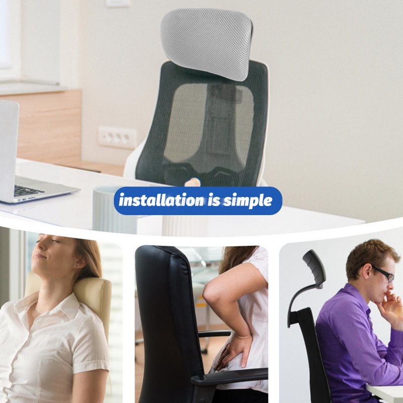 Office Chair Headrest Easy to Install Adjustable Height Angle Computer Chair Head Pillow Chair Neck Pillow Desk Chair Head Rest