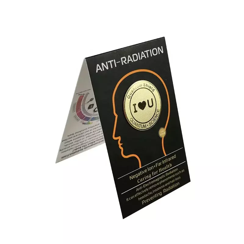 EMF Protection Sticker para Celular, Anti Radiação, Tamanho personalizado do logotipo, quantum Energy, Personalizado