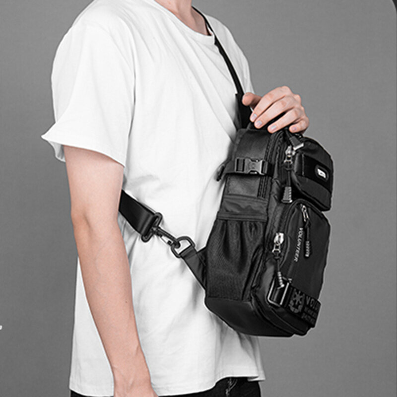 Мужской рюкзак через плечо, нагрудная Сумка-слинг, водонепроницаемый, из ткани Оксфорд, стиль милитари, штурмовая дорожная сумка-мессенджер на одно плечо