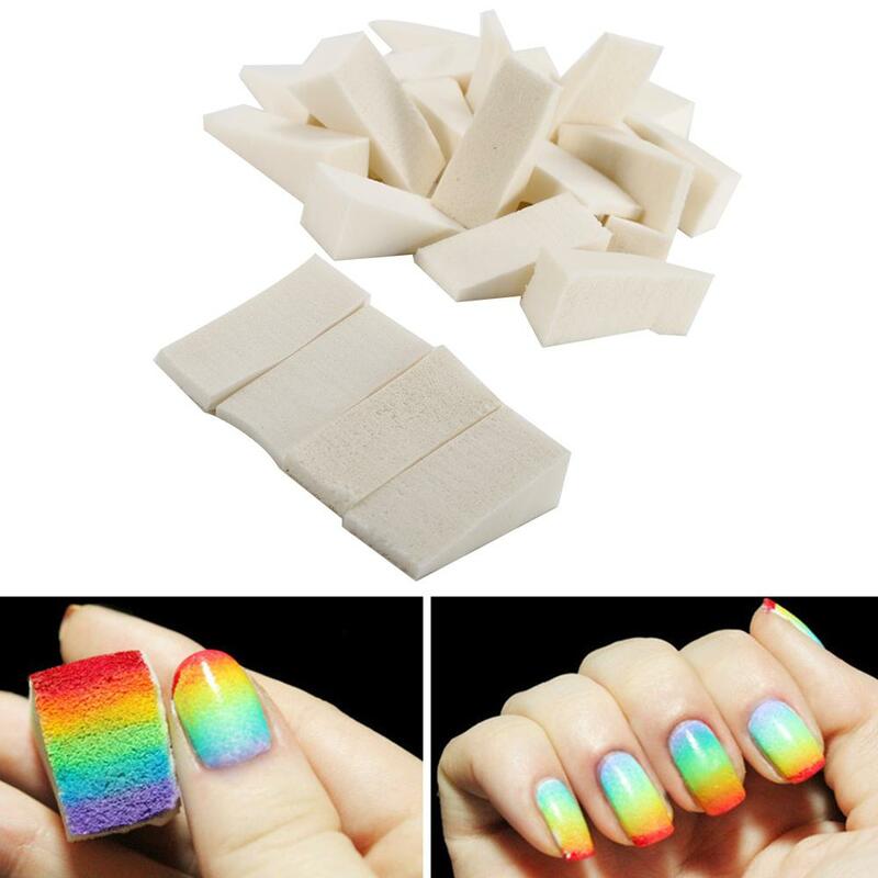 Esponjas de esponja macia para unhas, fácil de usar, fácil de usar, design gradiente, durável e profissional, experiência, 1 a 10pcs