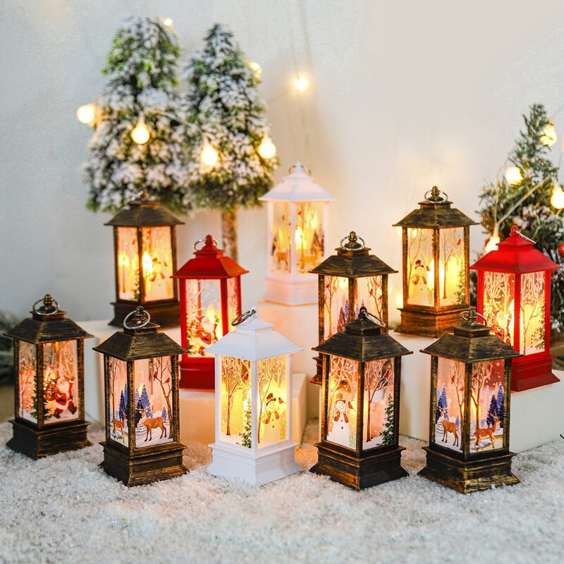 Kerstlantaarn Licht Nieuwjaar Versieren Kerst Voor Thuis 2023 Kerstboom Decoraties Speelgoed