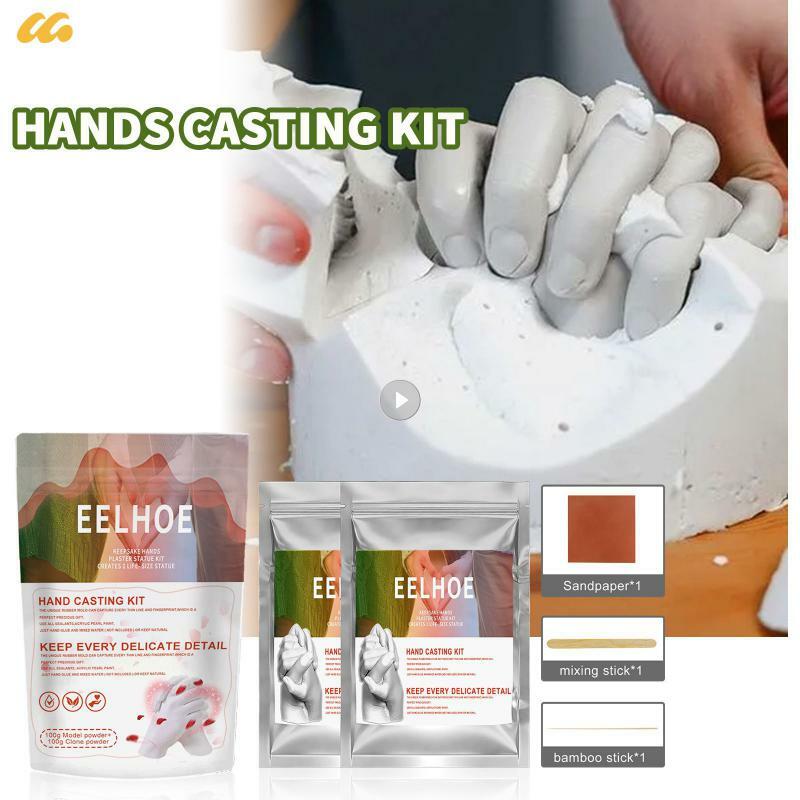 DIY Hände Casting 3d Hand Fußabdruck Modell Baby Gips Form Souvenir Hochzeits freunde Jubiläums geschenke Paare Handform Kit