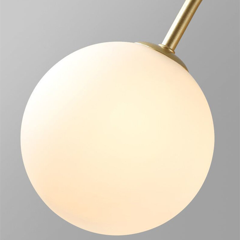 Fagioli magici 6 teste lampadario a soffitto a sfera in vetro latteo per cucina isola tavolo da pranzo Living Bar illuminazione a LED per interni