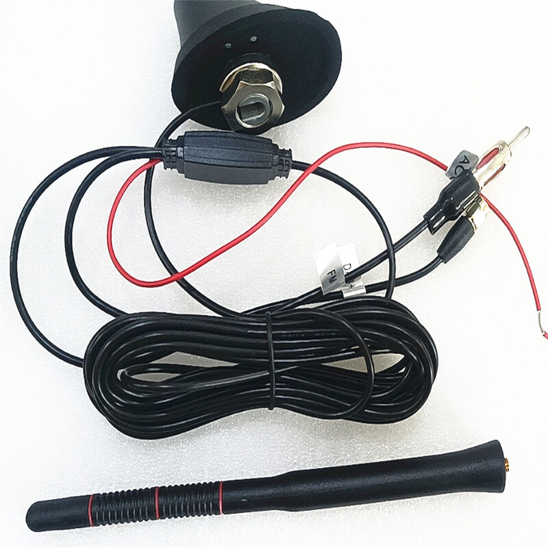 Dab/Dab + Auto Radio Antenne Amplified Dak Mount Antenne Am/Fm Din Sma Male Connector 5M kabel Voor Auto Dab + Radio