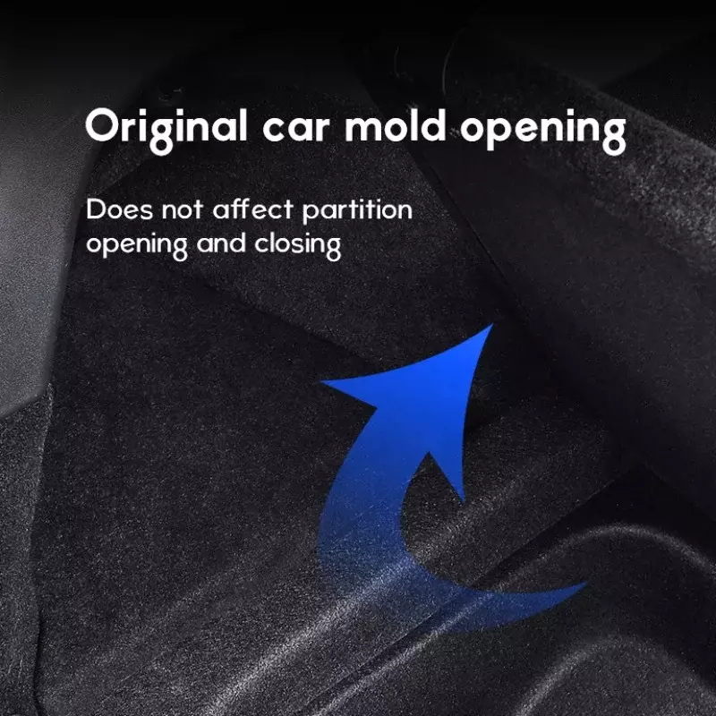 For Tesla Model Y Rear Trunk Left Right Side Storage Lids Rganizer Baffle Flannel Suede Flocked Caps Cover Interior Accessories