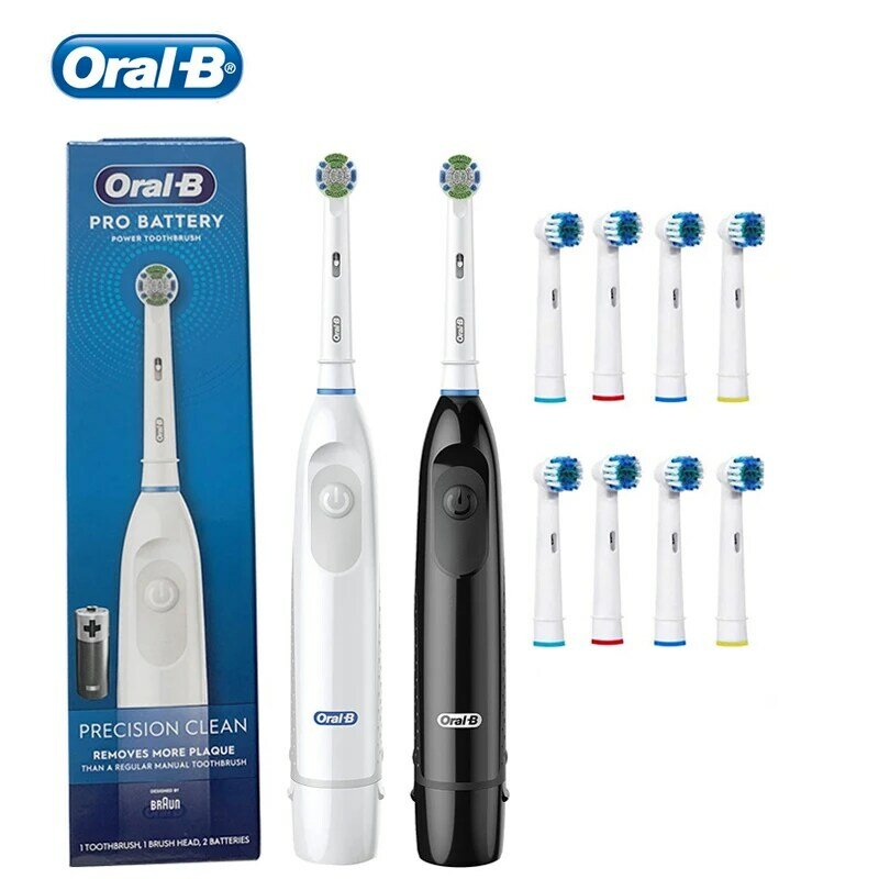 Oral b-escova de dentes elétrica 5010 potência avançada, precisão, limpar, remover a placa bacteriana, com cabeças de substituição extras