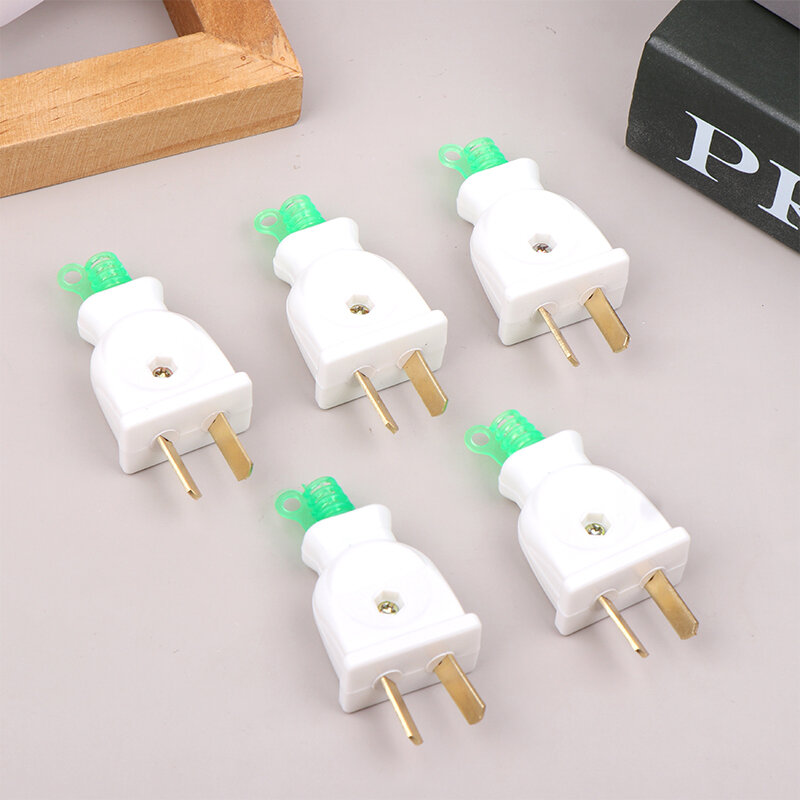 Colokan catu daya 2, 5A 2-pin penggantian outlet dapat dilepas ulang konektor steker listrik kabel ekstensi daya tinggi 250V