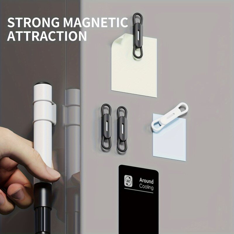 UMUST 多機能磁気ペンホルダーはシリコンスリーブと磁気シートを備え、冷蔵庫の磁気プレートに適しています。