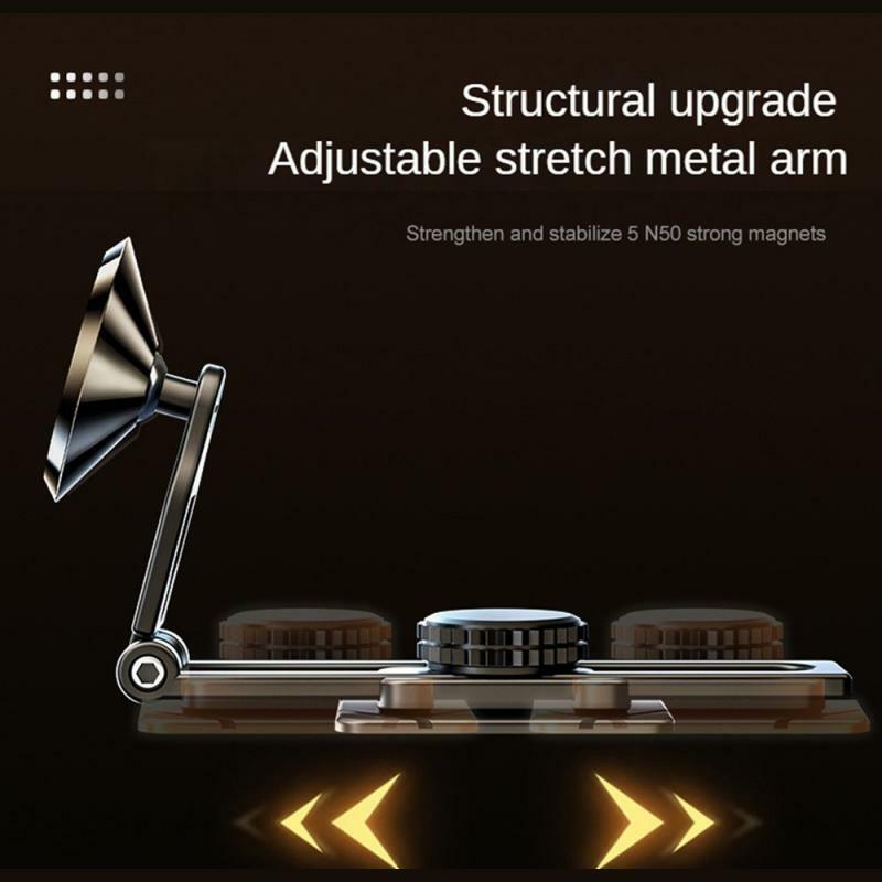 Magnetic Suction Type Car Bracket Folding Storage New Strong Magnetic Car Slide Car Support New Car Bracket Smartphone Hold