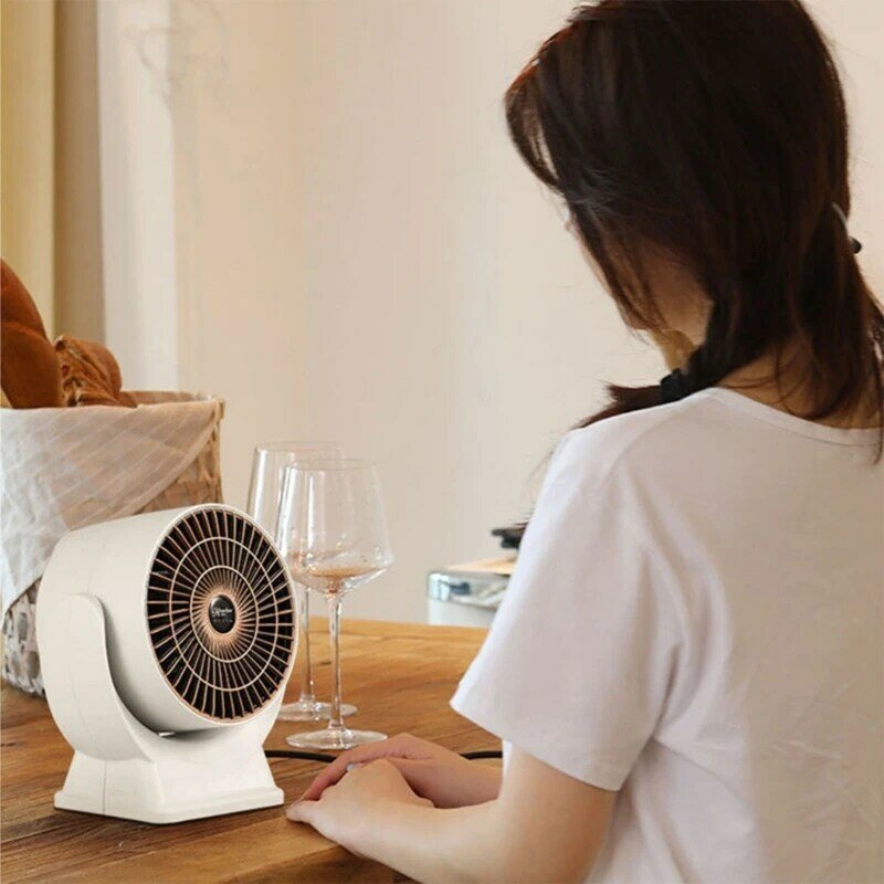 Mini radiateur électrique de bureau, ventilateur de chauffage efficace, adapté au bureau, au salon, à la chambre à coucher, sûr, 800W
