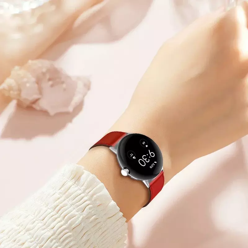Pulseira de couro para o Google Pixel 2 Smartwatch, Watch Strap, Pulseira, Cinto, Pulseira, Acessórios