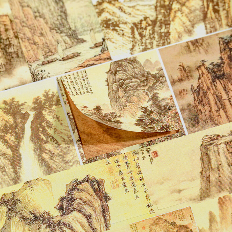 8 confezioni/lotto di poesia di montagne e fiumi serie pennarelli album fotografico decorazione sticker