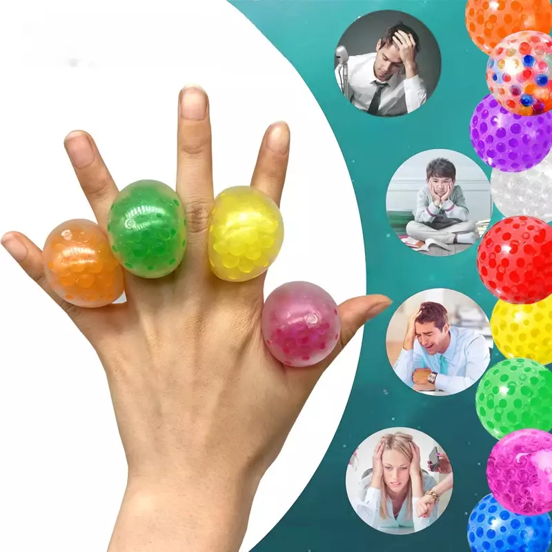 Vent Water Bead Ball Squeezing Toy 3.5Cmtpr Soft Glue Children Adult Squeeze Ball Grape Ball Play Stress Reliever Toys for Kids