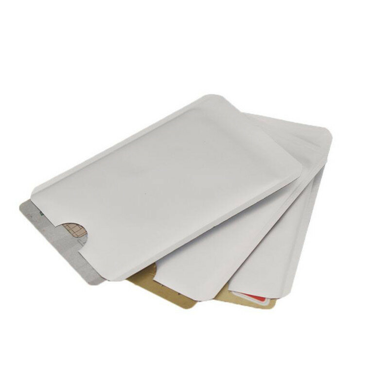Lector Anti Rfid de aluminio para tarjetas de crédito, soporte de Metal para tarjetas bancarias, protección, 10 unidades