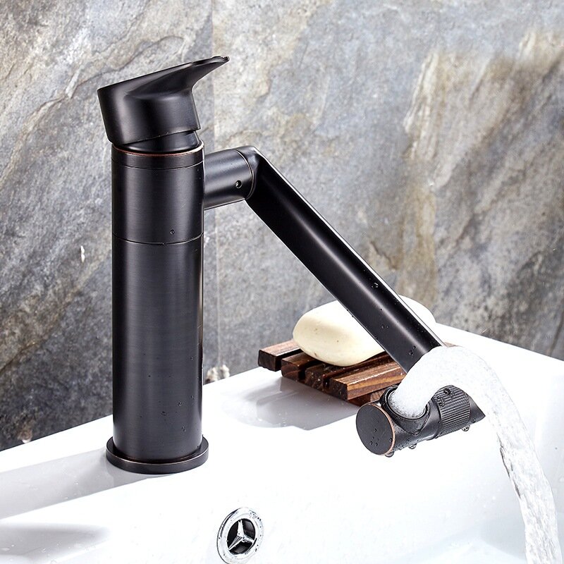 Brass Bathroom Sink Faucet 360 Rotating Basin Mixer Cranes Water Tap Shower Head Plumbing Tapware For Bathroom Accessories