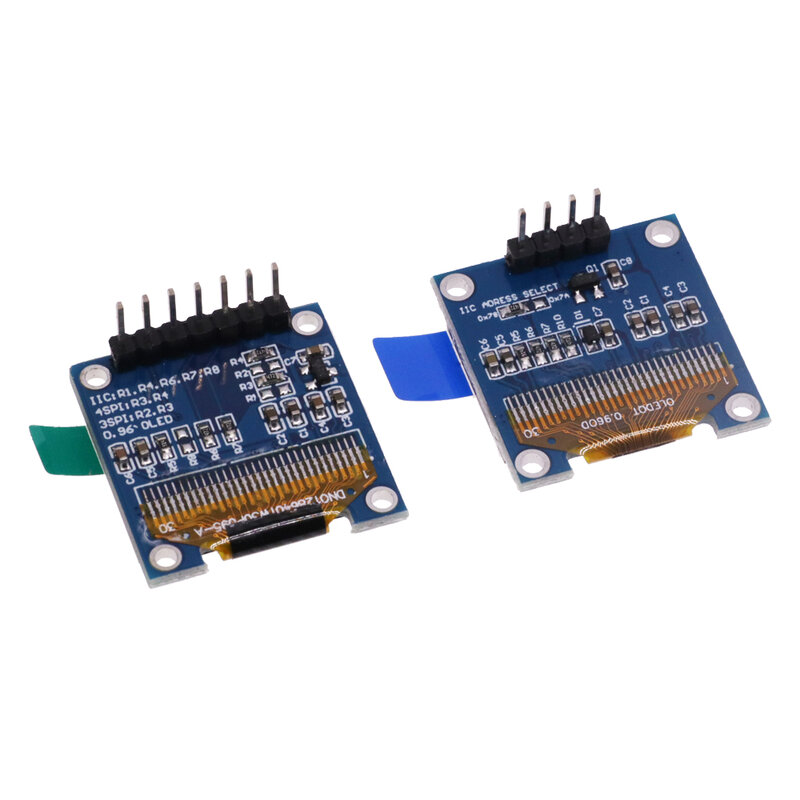 Módulo de tela OLED para Arduino, cor branca e azul, 0,96 em, 128x64, 4Pin, 7Pin, IIC, I2C, SPI Comunicar