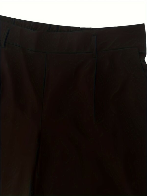Pantalones largos de pierna ancha para mujer, pantalón plisado, informal, de cintura alta, talla grande, primavera y verano