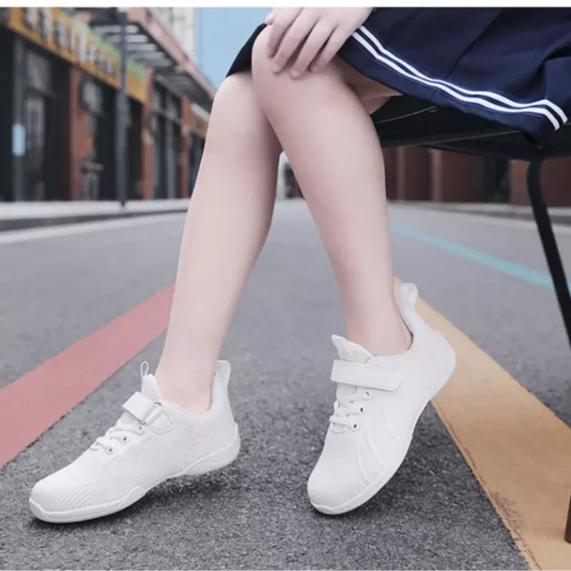 Sneakers anak-anak sepatu aerobik kompetitif anak-anak Sol empuk sepatu jaring kebugaran Jazz Modern persegi anak perempuan sepatu dansa anak laki-laki
