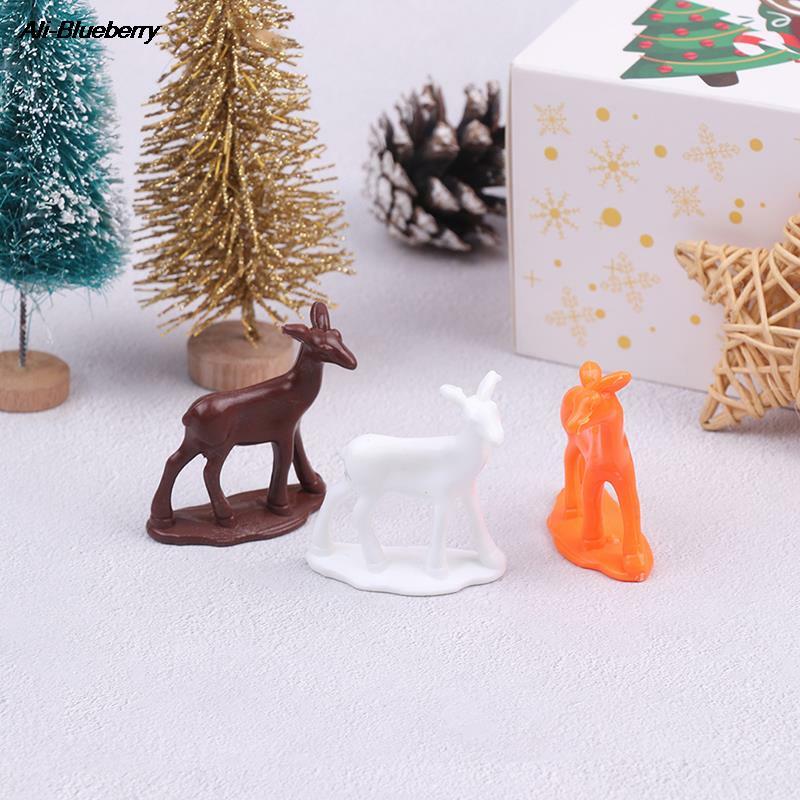 Miniature Dollhouse Baby Deer Toy Dollhouse Christmas Elk Ornaments Decoration Accessories