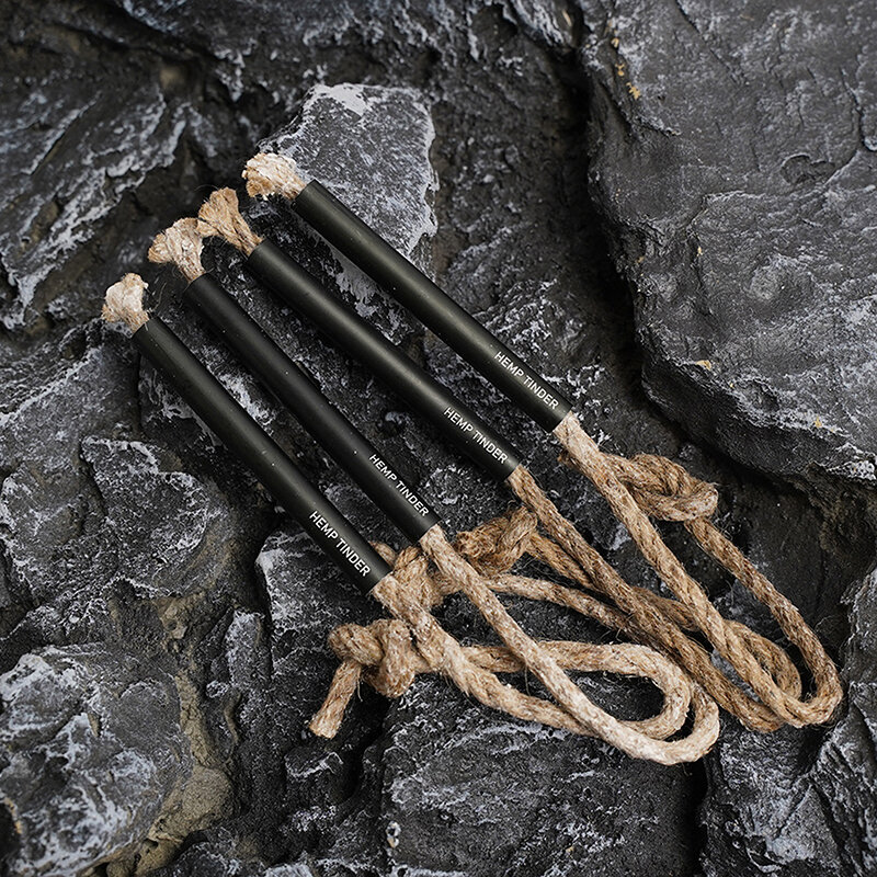 Survival Wick sznurek konopny Tinder wodoodporny i aluminiowy mieszek tuleja rurowa zestawy
