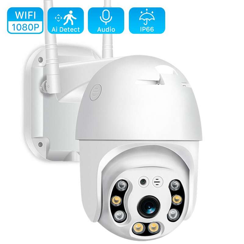 ANBIUX-Câmera de Segurança Externa, 1080P, PTZ, Speed Dome, Sem Fio, IP, CCTV, Pan, Tilt, Zoom 4x, Rede IR, Vigilância, P2P CAM