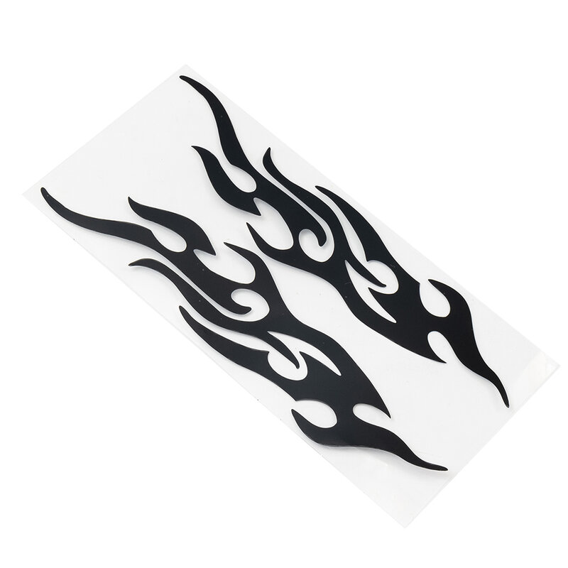 1 Set Of Motorcycle Flame Sticker Kit DIY Flame Vinyl Decal Sticker Waterproof For Car Motorcycle Gas Tank Fende Car Accessories