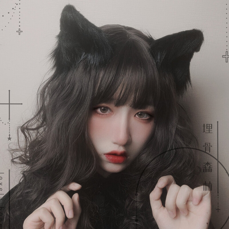 Orejas de gato Anime Lolita accesorios para el cabello orejas Cosplay Kawaii peluca tocado gótico lolita accesorios orejas de gato banda para la cabeza