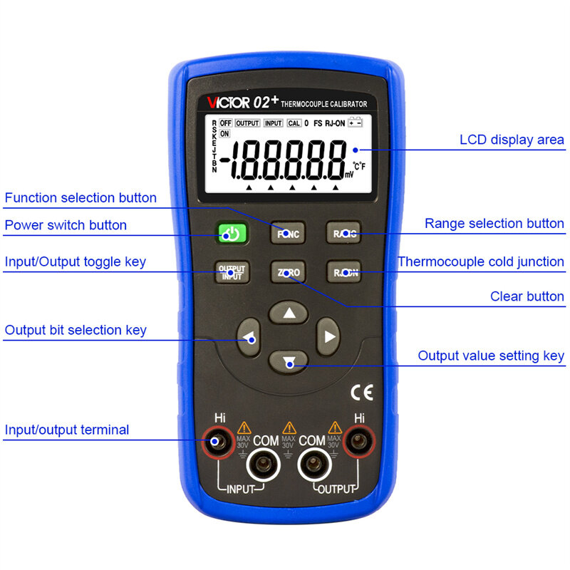 RUOSHUI 14 + calibratore di temperatura uscita ad alta precisione rilevatore di verifica della temperatura termocoppia sorgente di calibrazione dell'utente