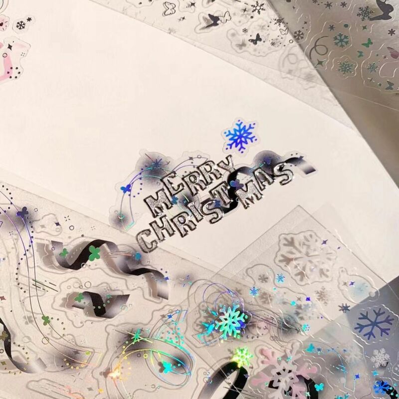 Bunte Band Holographische Laser Aufkleber Diy Schaben Kawaii Dekorative Materialien Idol Karte Album Deco Aufkleber Kunst Liefert
