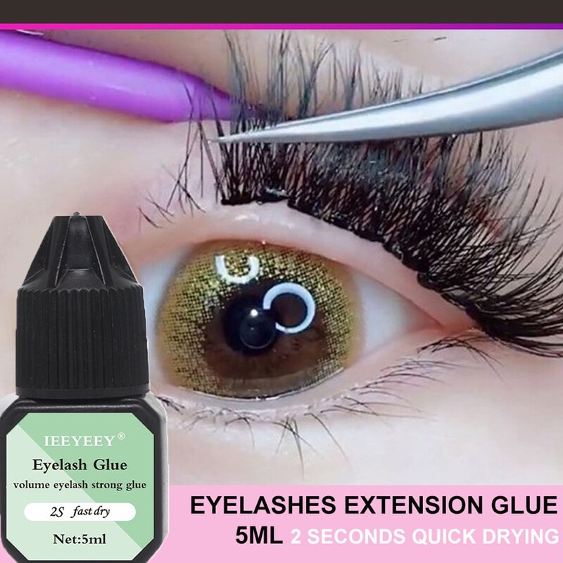 5ml Waterproof Eyelashes Extension Glue No Irritation Black Makeup Fake Eyelashes Extension Glues Makeup Tool