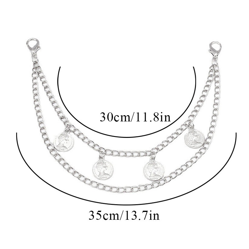 New Double Layer Bag Chain For Handbag Decorative Chain Exquisite Halloween Skeleton DIY Purse Chain Replacement Bag Accessories