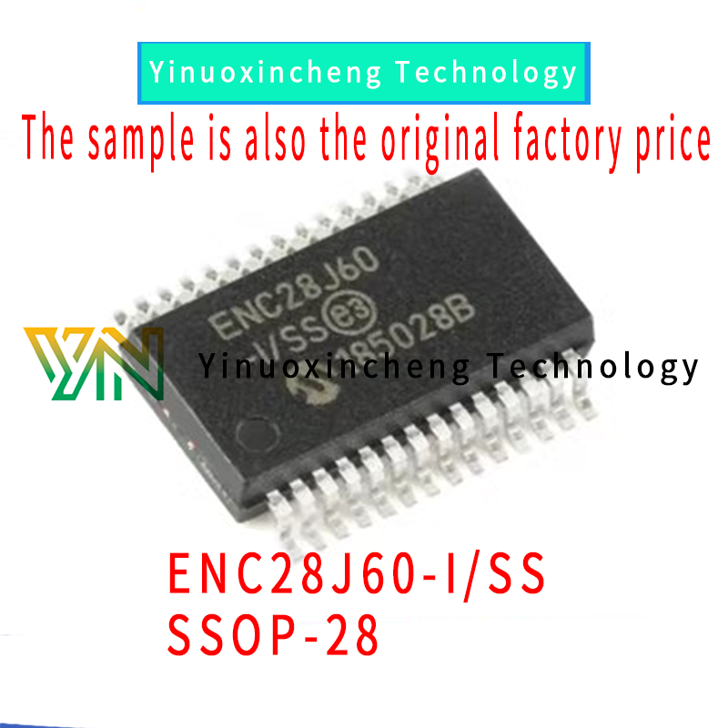 2ชิ้น/ล็อตของแท้ชิป ENC28J60-I ติดตั้ง/SS SSOP-28ชิปควบคุมอีเธอร์เน็ต RAM 8KB