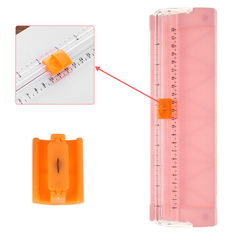 Paper Blade Cutter Spare Knife Manual Paper Trimmer Sliding Convenient with Automatic Security Safeguard for Coupon Craft Photos