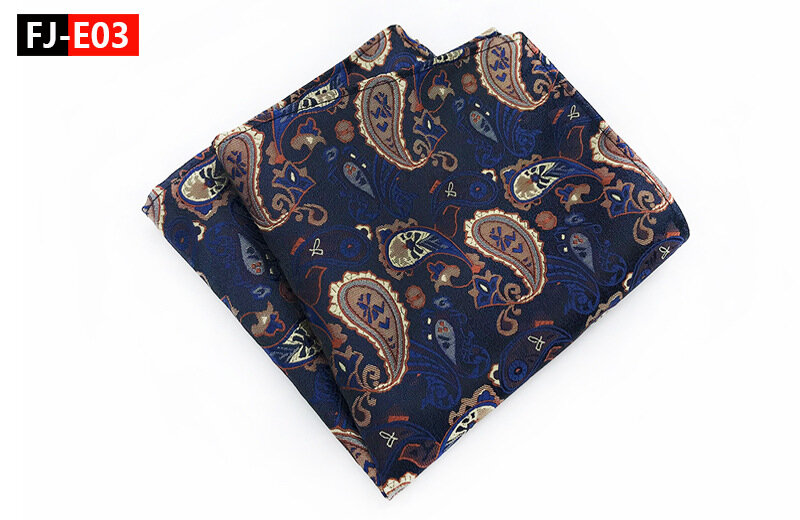 Fashion Pockets Square Paisley Print Handkerchiefs for Man Party Business Office Wedding Gift Accessories