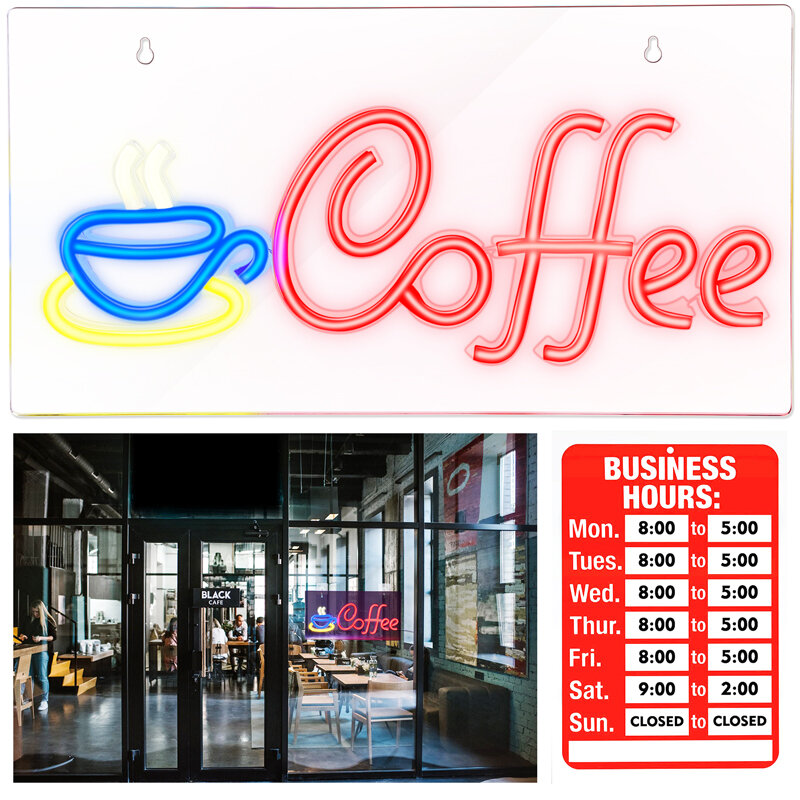 Letrero de neón personalizado para café, decoración de pared, café, restaurante, Hotel, alimentado por USB, señal de restaurante para cafetería, Bar, luz nocturna