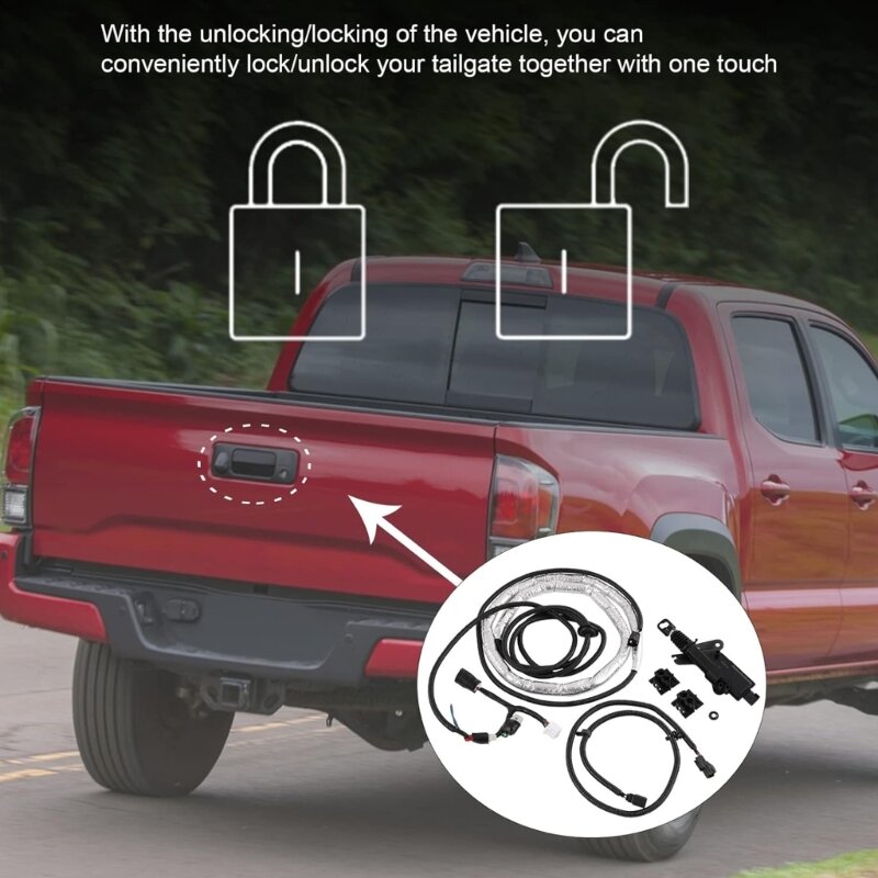 Tailgate Lock Convenient Automatic Locking & Unlocking Tailored for 2.7L 3.5L 2019-2023 PK3B6-35JL0 Long Bed Vehicle