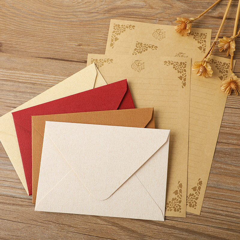 10 Stks/partij Retro Textuur Envelop Voor Huwelijksuitnodigingen Hoogwaardige 16X11Cm Papieren Ansichtkaarten Kleine Zakelijke Benodigdheden Voor Briefpapier