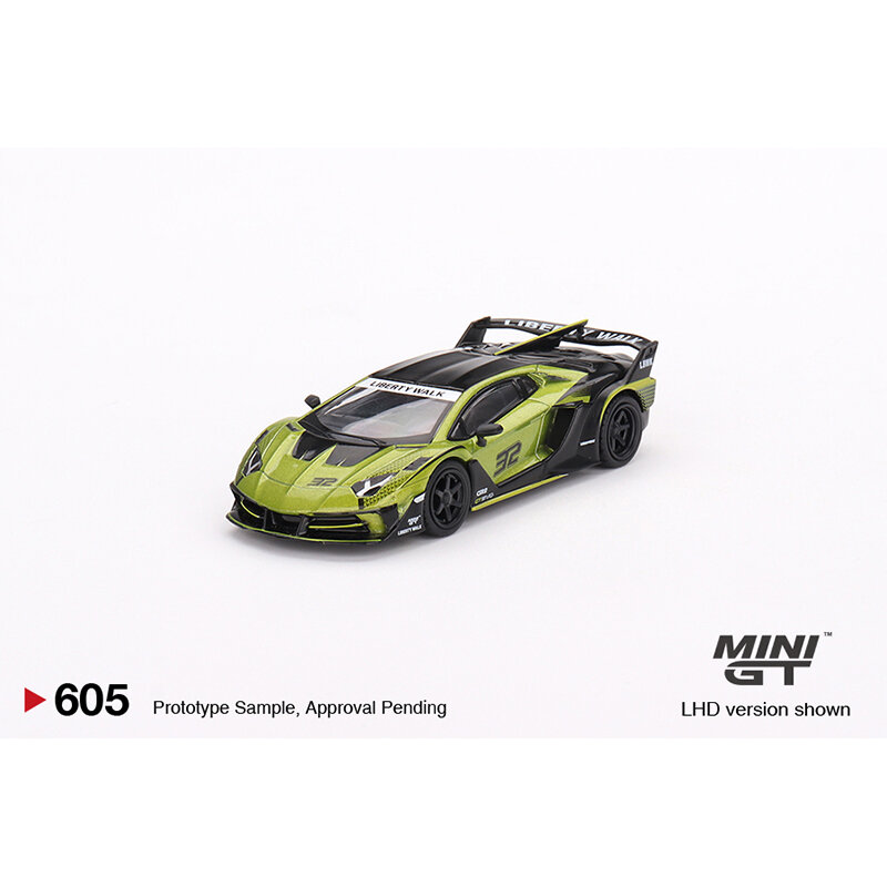 MINIGT EVO-modelo de coche de juguete, 605 en Stock, 1:64 LBWK, aventurador, Diorama